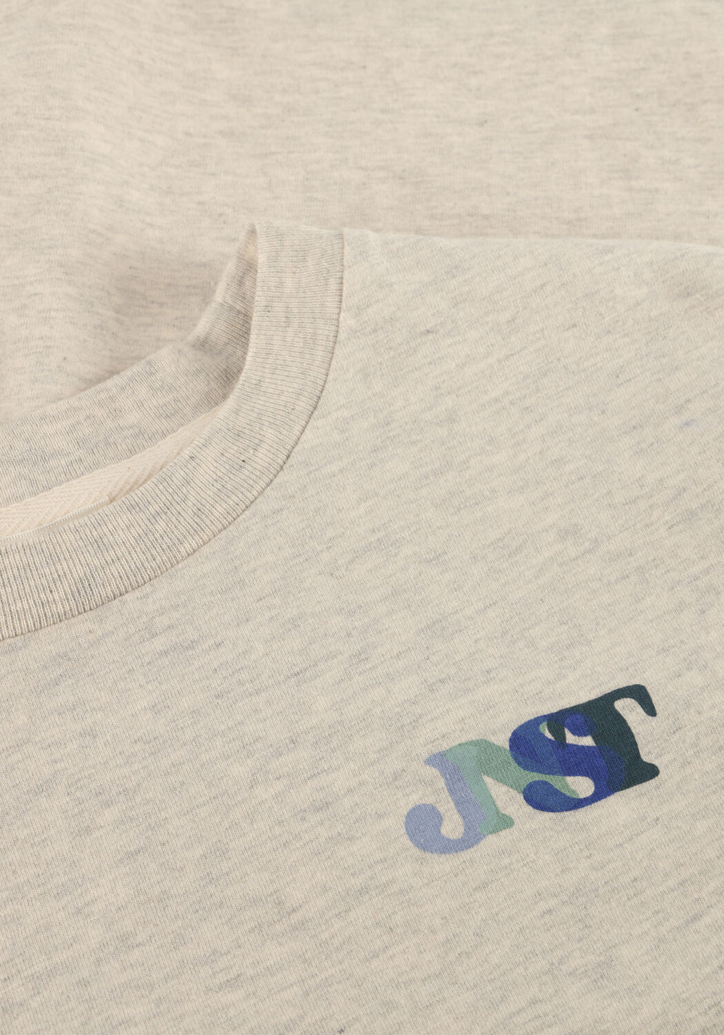 Lichtgrijze JENEST T-shirt MASE T-SHIRT - large