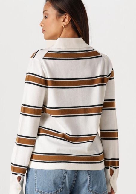 Creme SELECTED WOMEN Vest SLFTHEA LS KNIT BUTTON COLLAR NECK - large