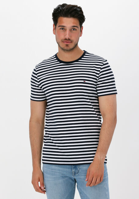 Donkerblauwe TOMMY HILFIGER T-shirt STRETCH EXTRA SLIM FIT TEE - large