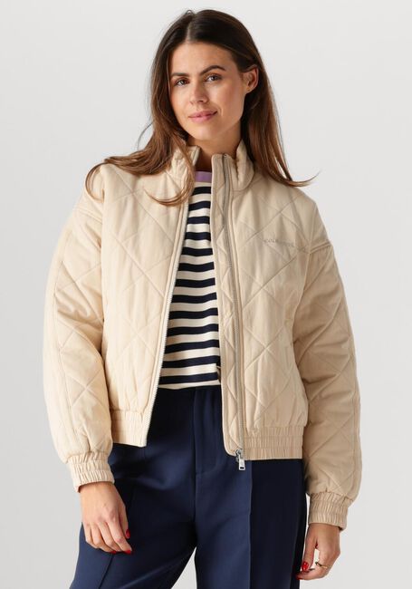 Beige COLOURFUL REBEL Jack WEIDY QUILTED JACKET - large