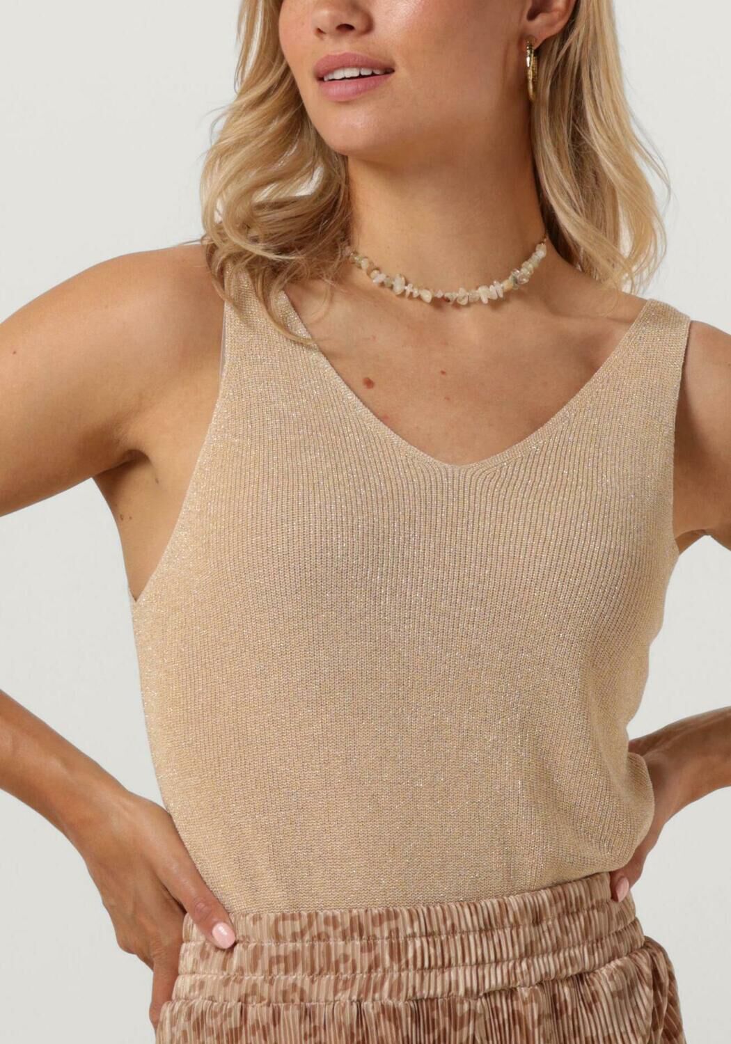 Beige knitted top hot sale