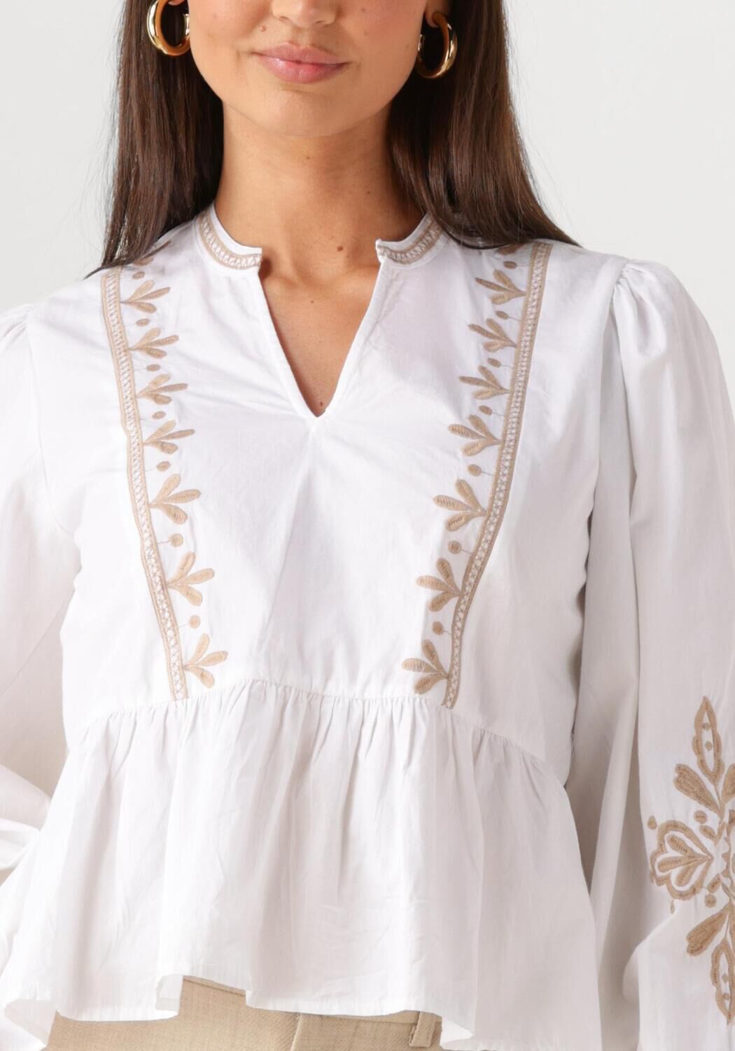 NEO NOIR Dames Blouses Ginia Emb Blouse Wit
