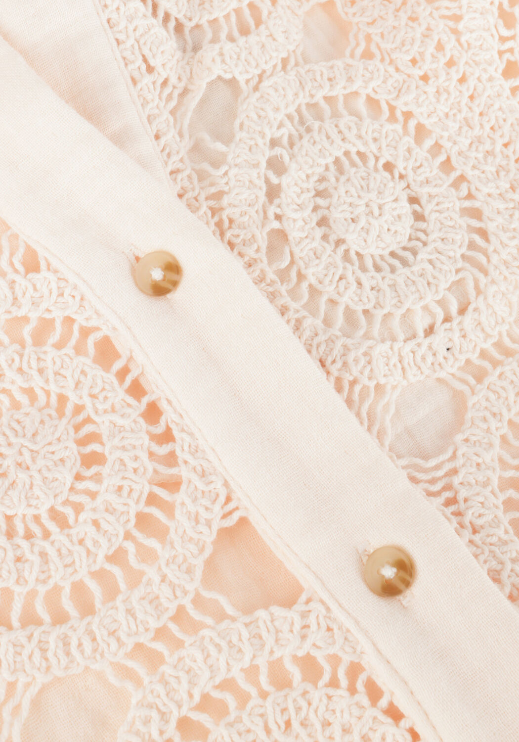 Witte FREEBIRD Blouses WV-STRUCT-CROCHET-COT-23-2 - large