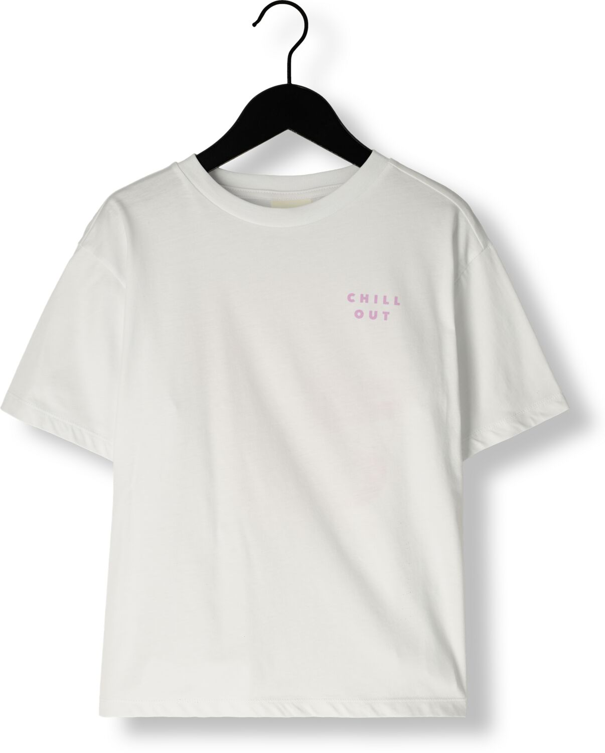 Sofie Schnoor T-shirt met backprint wit Meisjes Katoen Opstaande kraag 176