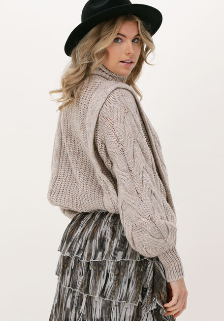 Beige OBJECT Trui EVERLY L/S KNIT PULLOVER - large