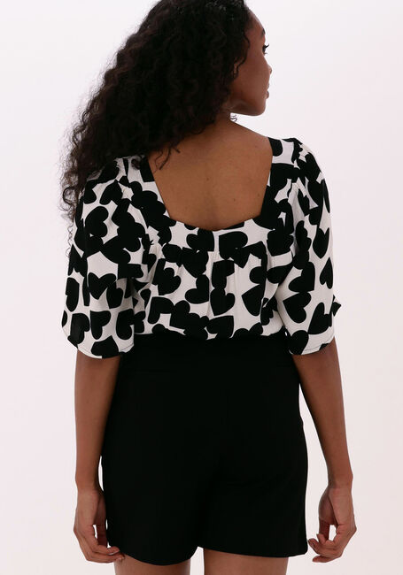 Zwarte JANSEN AMSTERDAM Blouses TOP SQUARE NECK - large