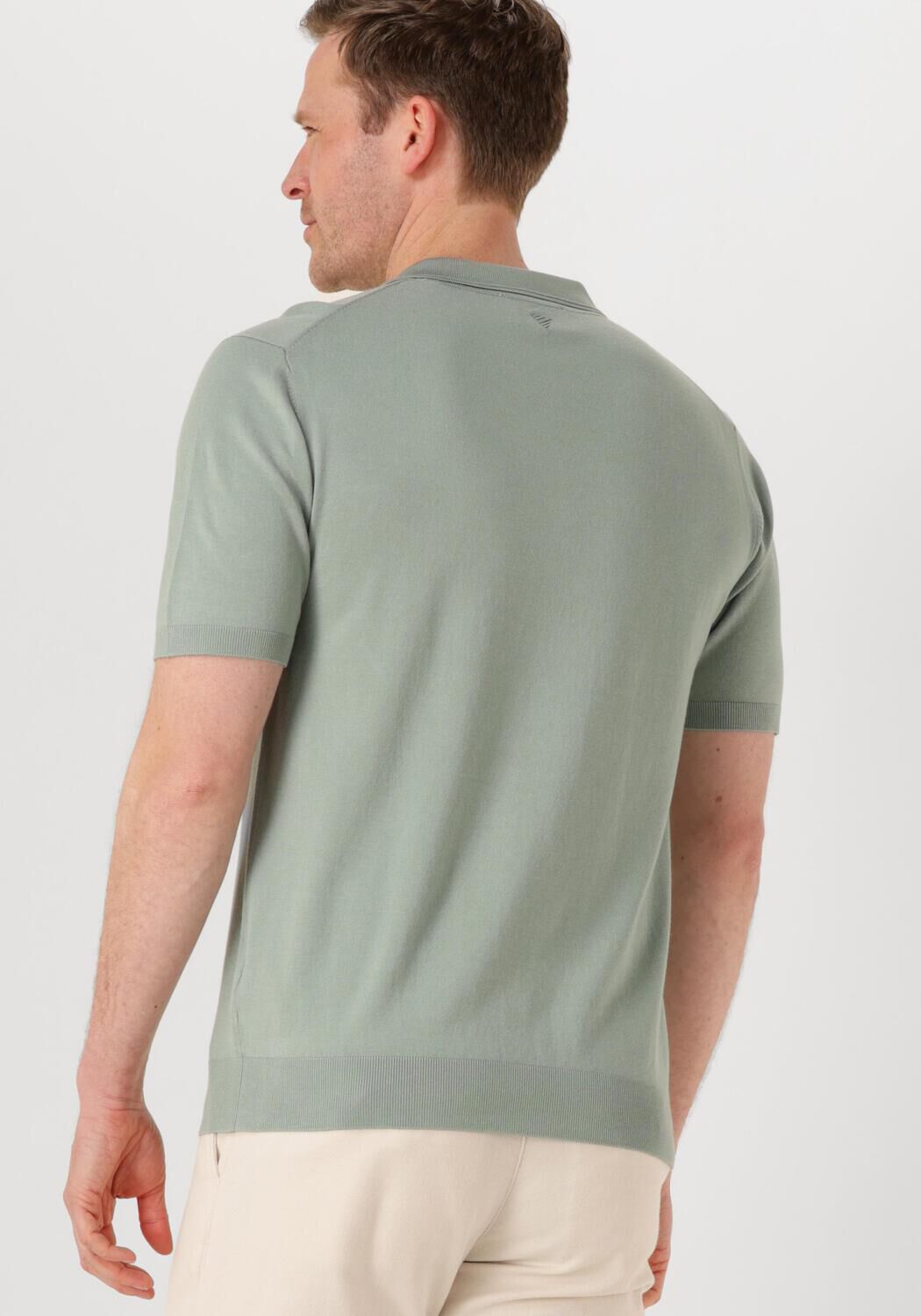 PURE PATH Heren Polo's & T-shirts Regular Fit Polo Ss Half Zip Knitwear Groen