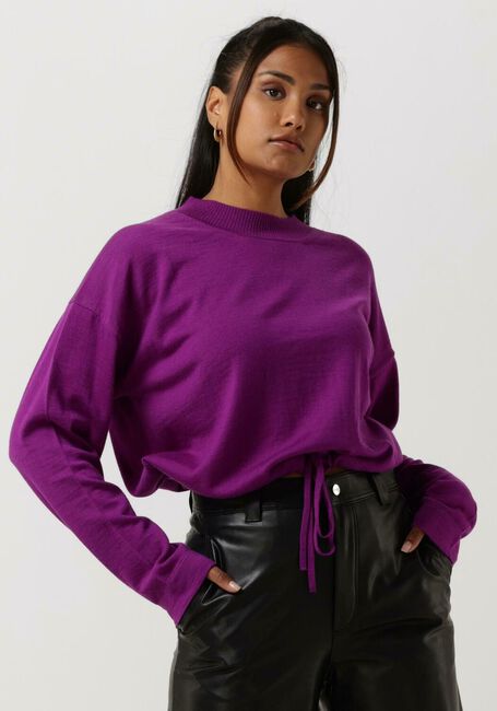 Paarse VANILIA Trui MERINO WOOL SWEATER - large