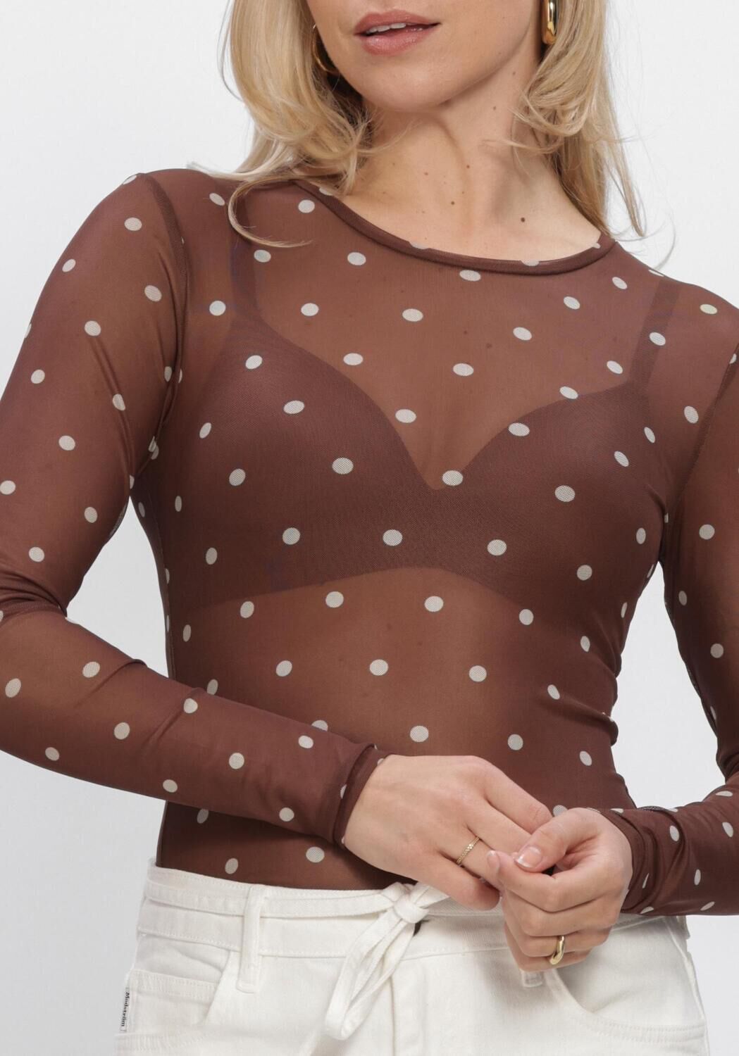 Bruine NEO NOIR Blouses ELLA DOT BLOUSE - large