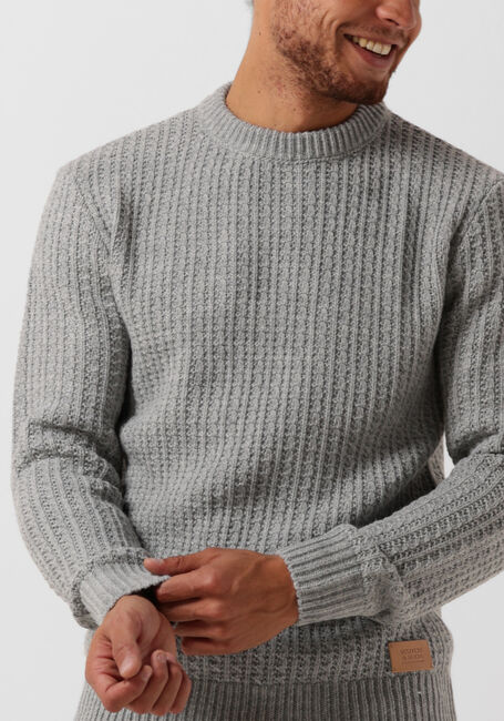 Grijze SCOTCH & SODA Trui WOOL-BLEND STRUCTURE KNIT SWEATER - large