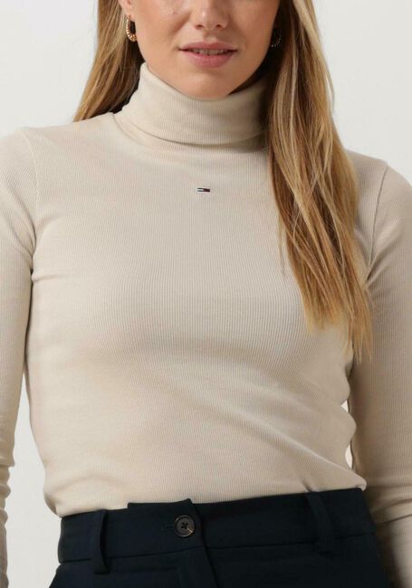 Beige TOMMY JEANS Coltrui TJW ESSENTIAL RIB TURTLENECK - large