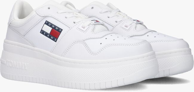 Witte TOMMY JEANS Lage sneakers TOMMY JEANS RETRO BASKET FLATF - large
