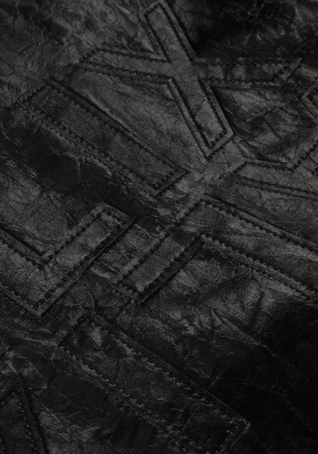 Zwarte ALIX THE LABEL Jack LADIES WOVEN VELVET LEATHER BOMBER - large