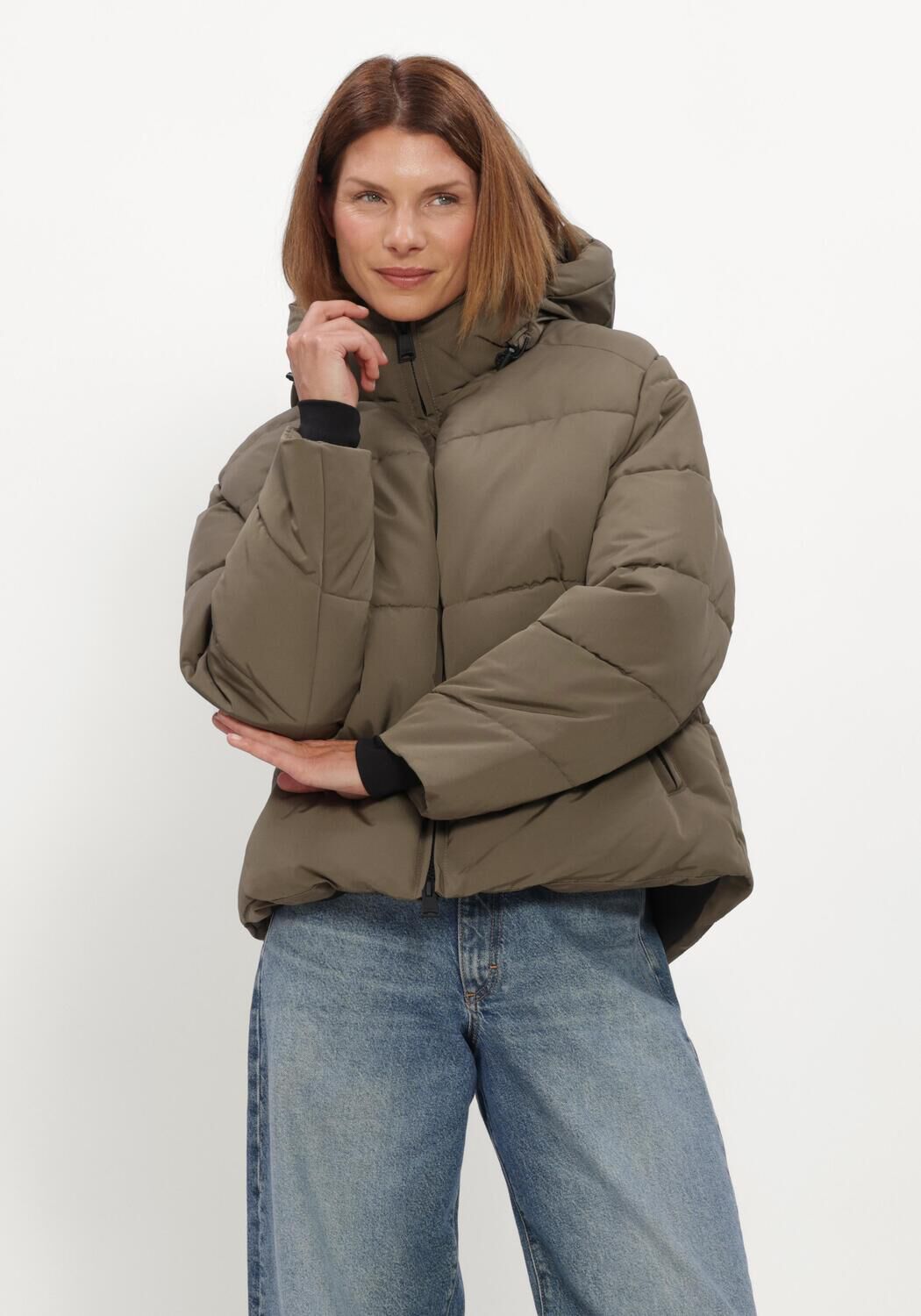 Khaki WITHBLACK Gewatteerde jas WBLGLORIAN PUFFER JACKET - large