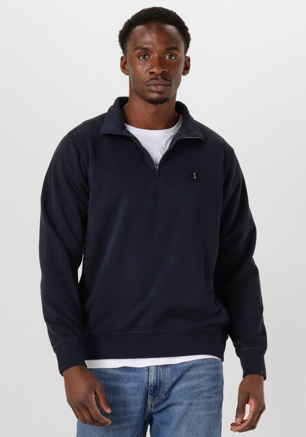 BUTCHER OF BLUE Heren Truien & Vesten Army Half Zip Blauw