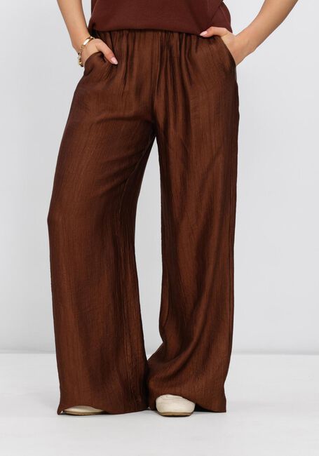 Bruine KNIT-TED Wijde broek JANOU - large