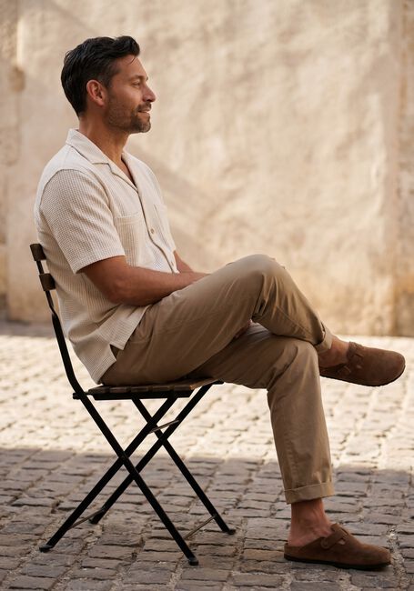 Beige DSTREZZED Casual overhemd SHERILL SHORTSLEEVE - large
