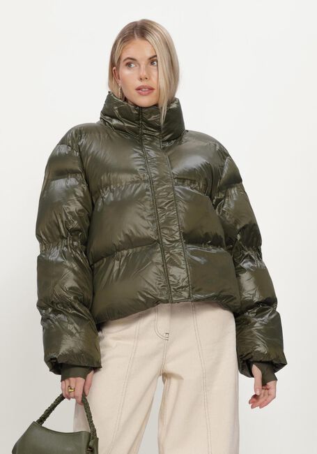 Groene NEO NOIR Gewatteerde jas RHEA SHINY PUFFER JACKET - large