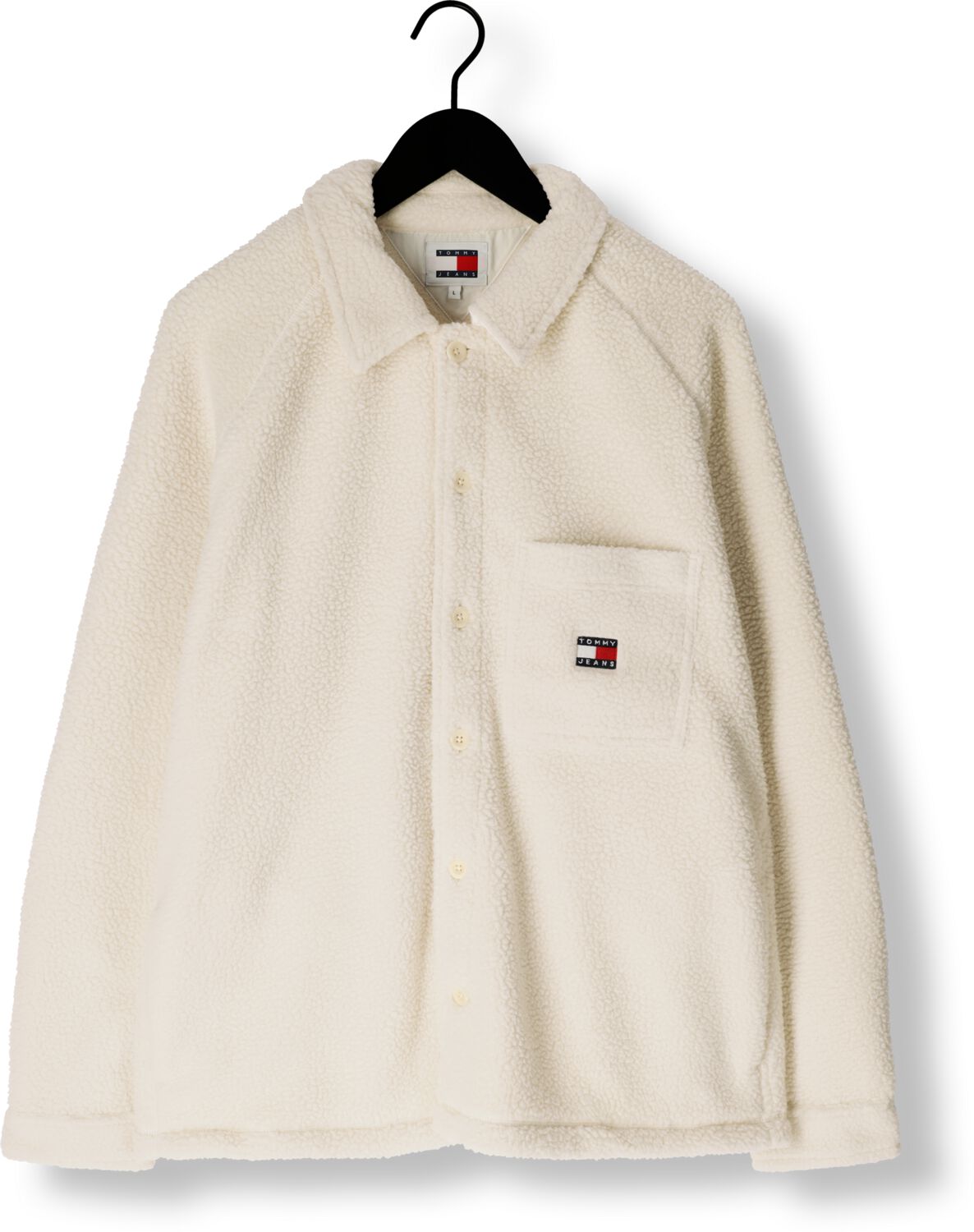 TOMMY JEANS Heren Jassen Tjm Xs Badge Teddy Overshirt Wit