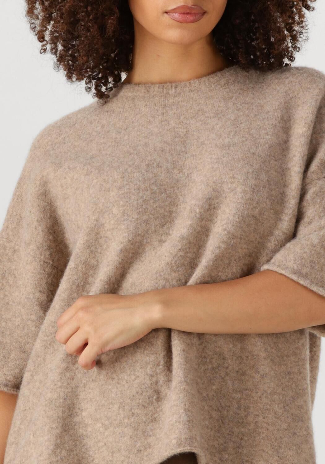 SECOND FEMALE Dames Truien & Vesten Selana Knit O-neck Beige