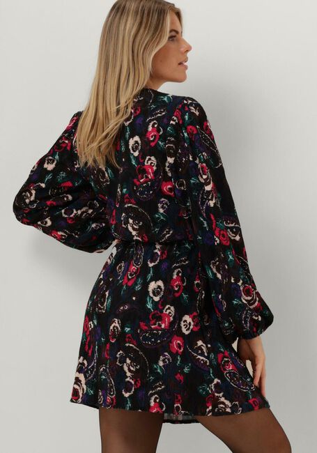 Zwarte ALIX THE LABEL Mini jurk PAISLEY FLOWER DRESS - large