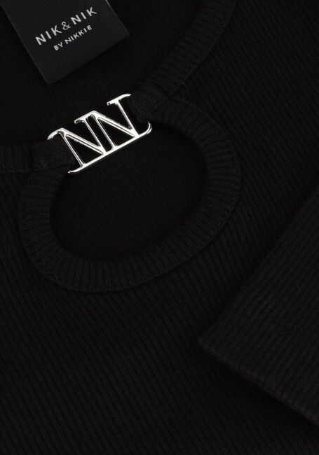 Zwarte NIK & NIK Top PRESLEY LS RIB TOP - large