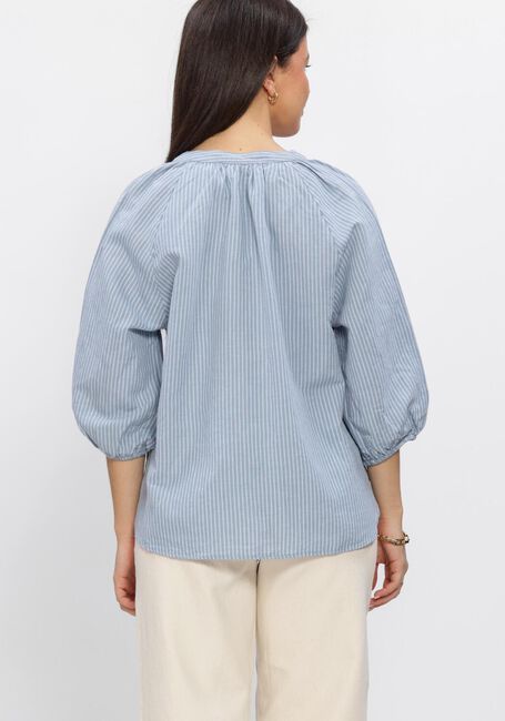 Lichtblauwe SELECTED WOMEN Blouses SLFCLEO-ALBERTA LINEN BLEND SHIRT - large