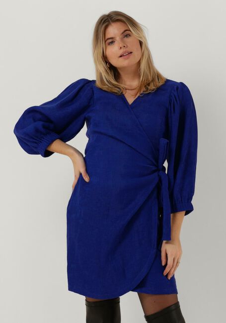 Donkerblauwe OBJECT Mini jurk OBJGIGI 3/4 WRAP DRESS - large