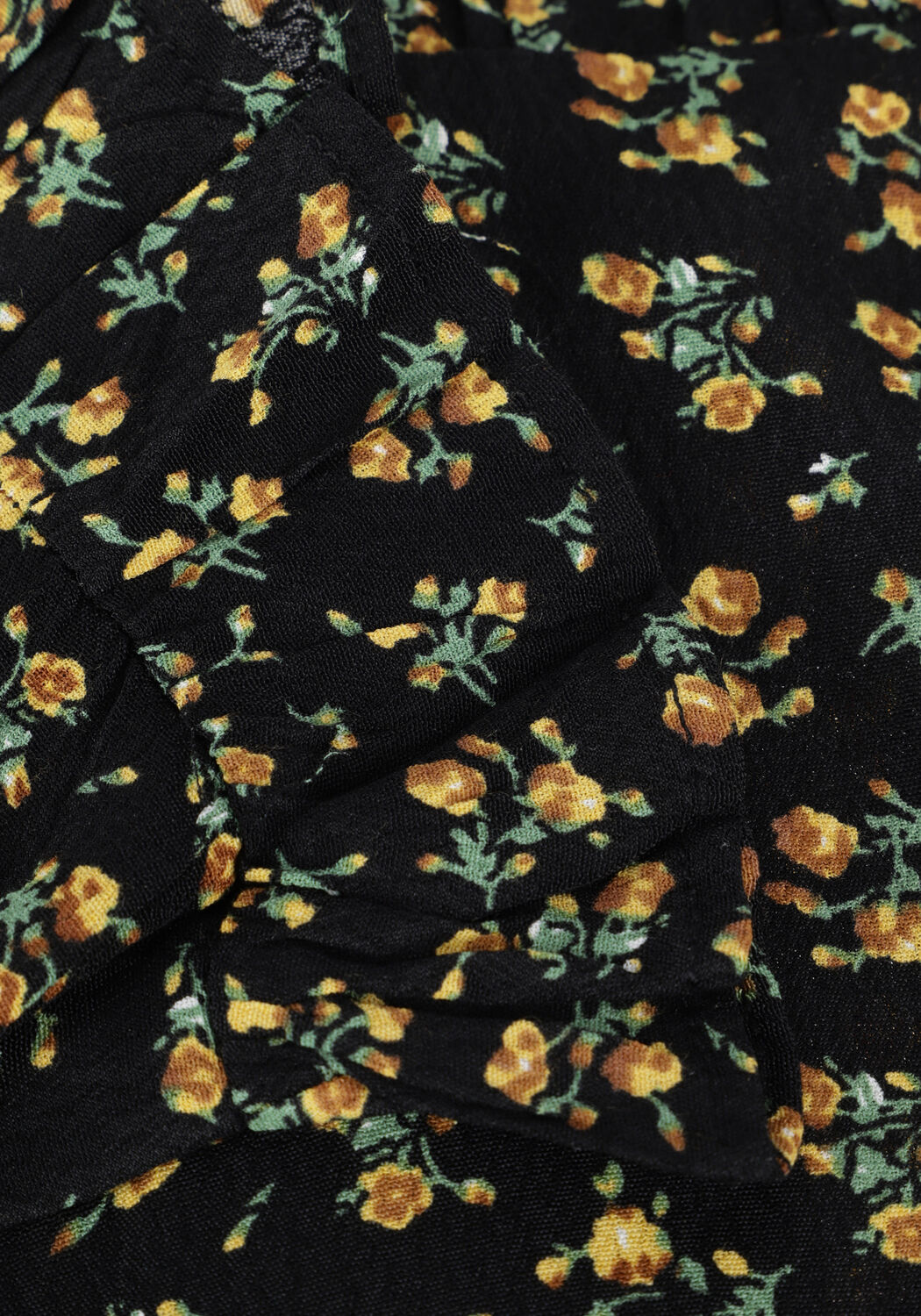 Zwarte COLOURFUL REBEL Top AGGY SMALL FLOWER LACE-UP TOP - large