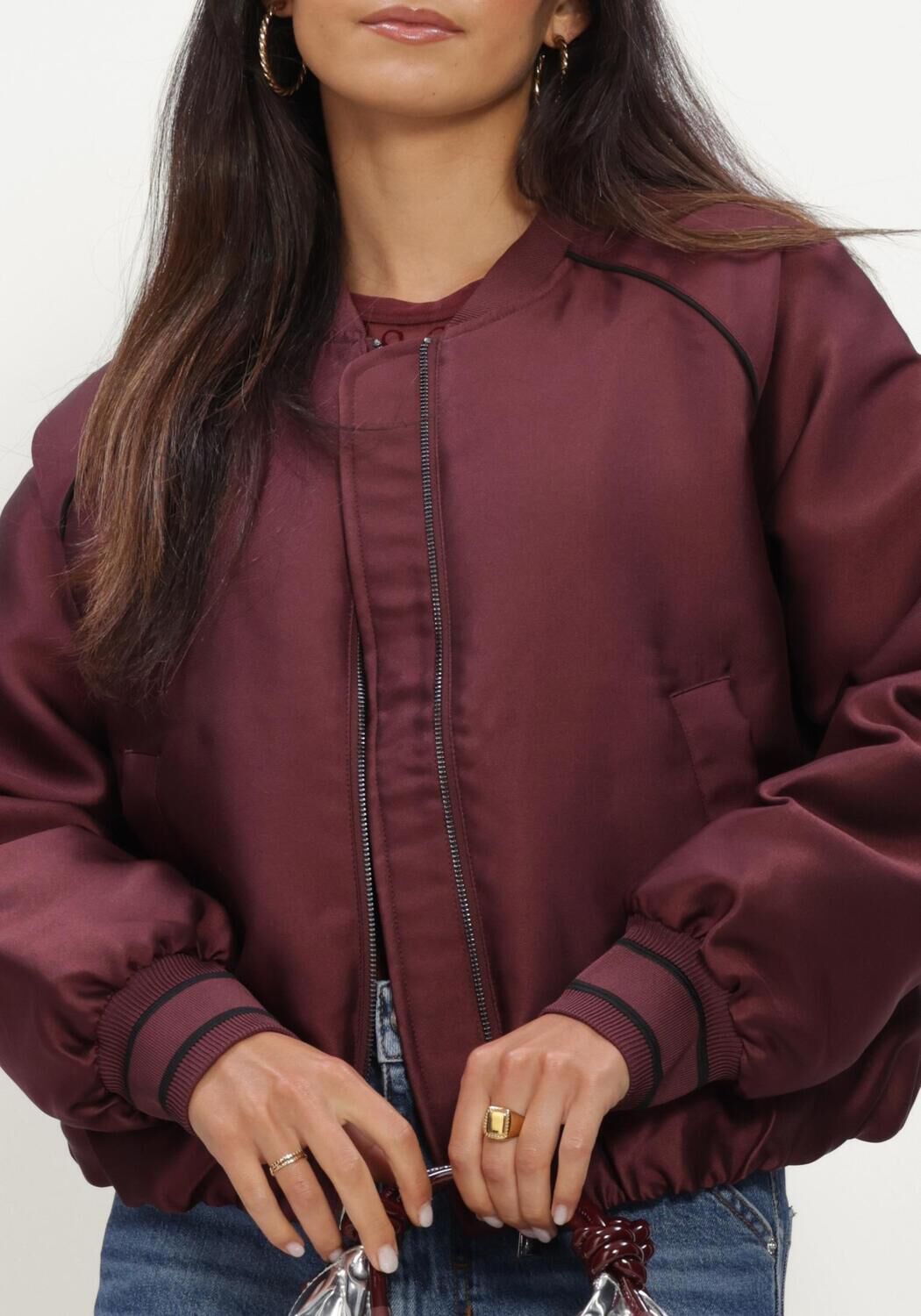 Bordeaux MOS MOSH Jack MMCALICO SATEEN JACKET - large