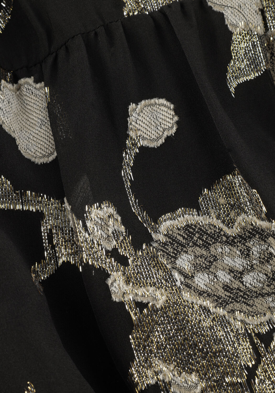 Zwarte LEVETE ROOM Maxi jurk LR-VIVA 3 DRESS - large