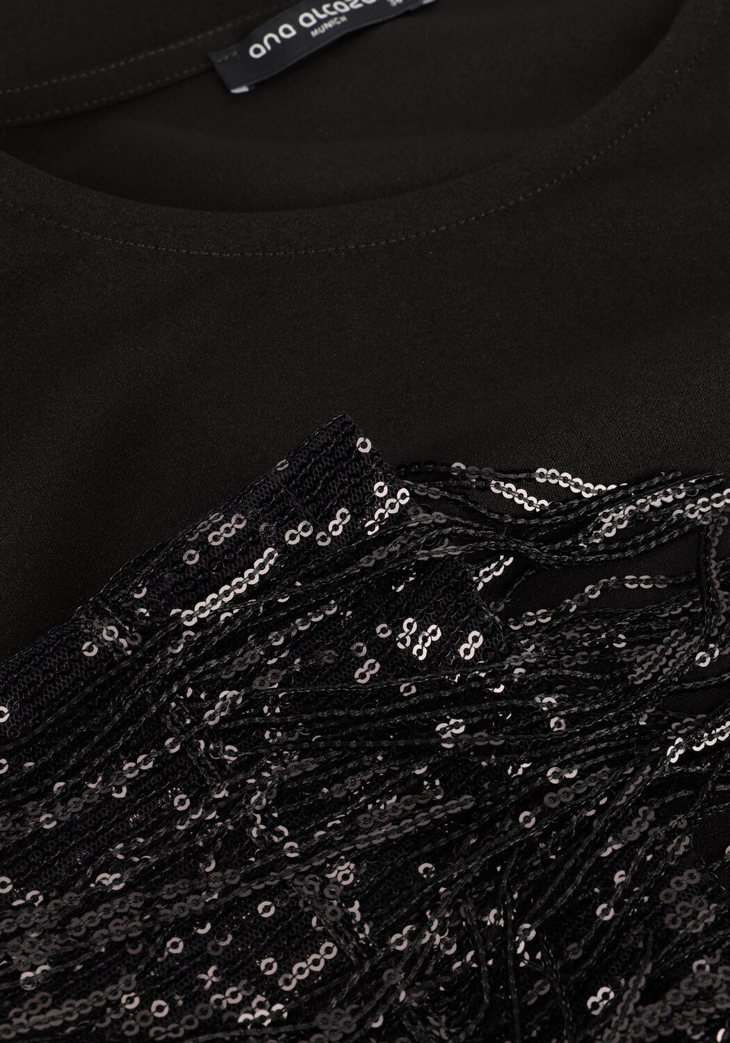 Zwarte ANA ALCAZAR Mini jurk MODERN MIX DRESS - large