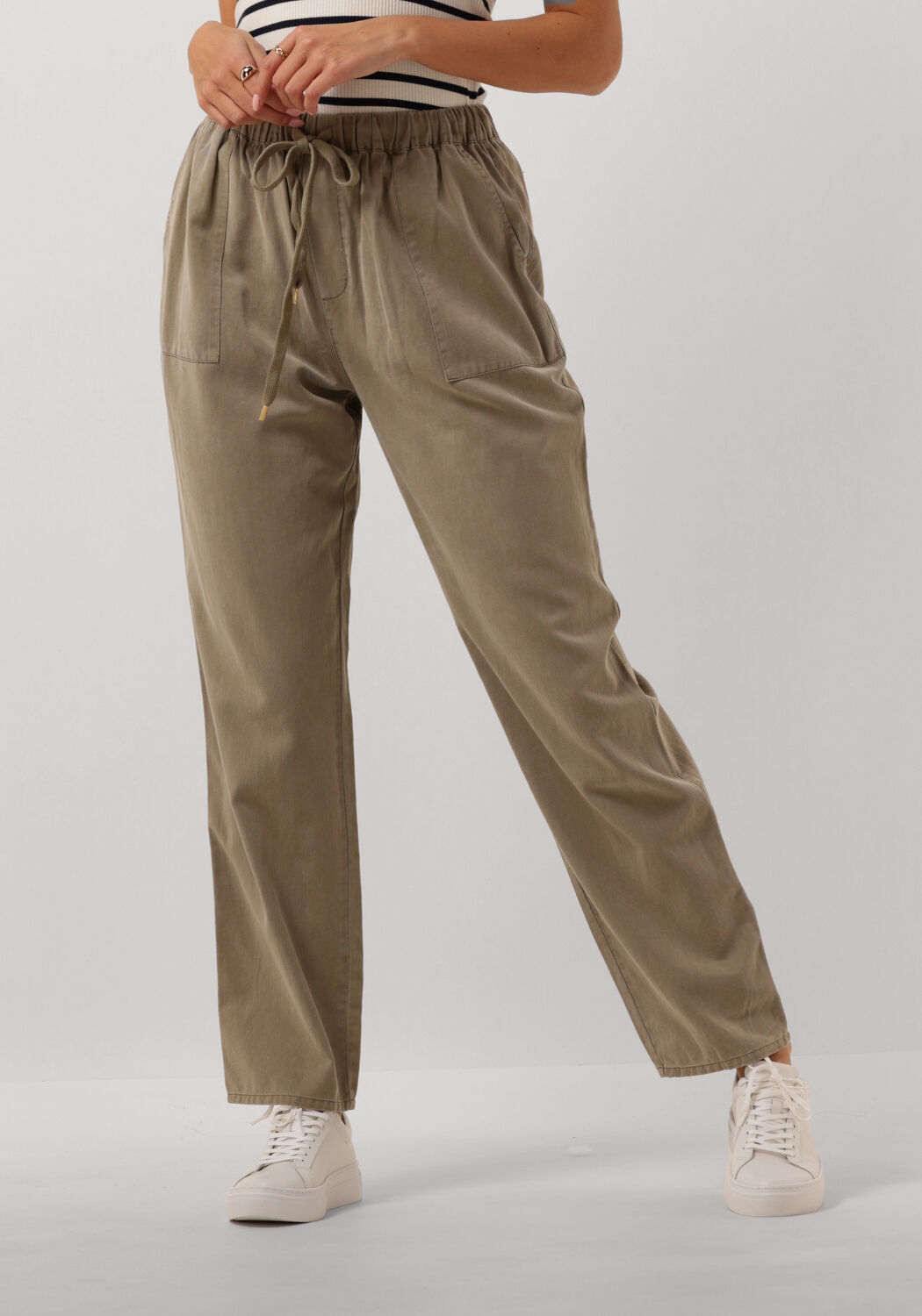 Circle of Trust cropped loose fit pantalon ESRA beige