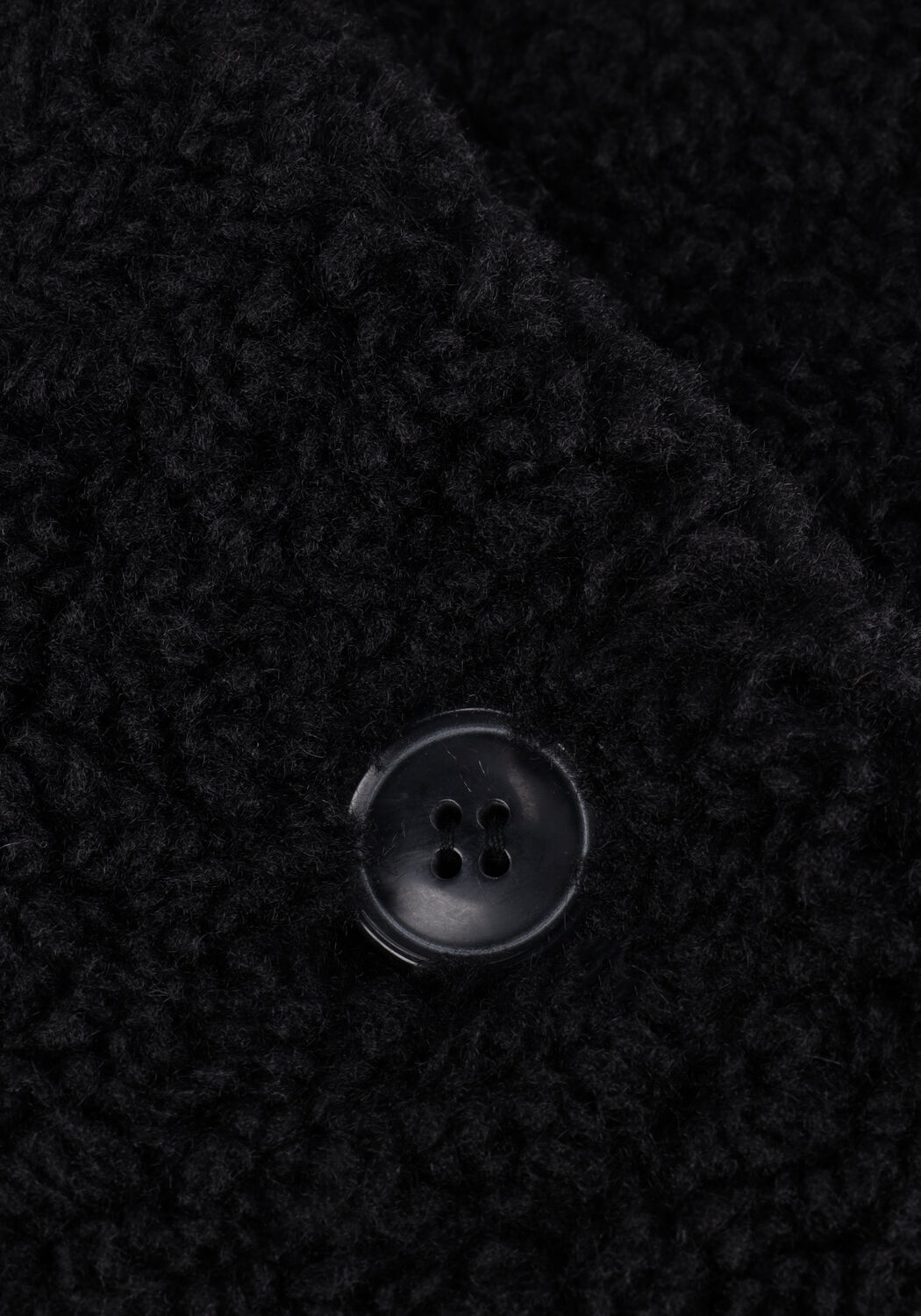 Zwarte NOTRE-V Teddy jas TEDDY COAT SHORT - large