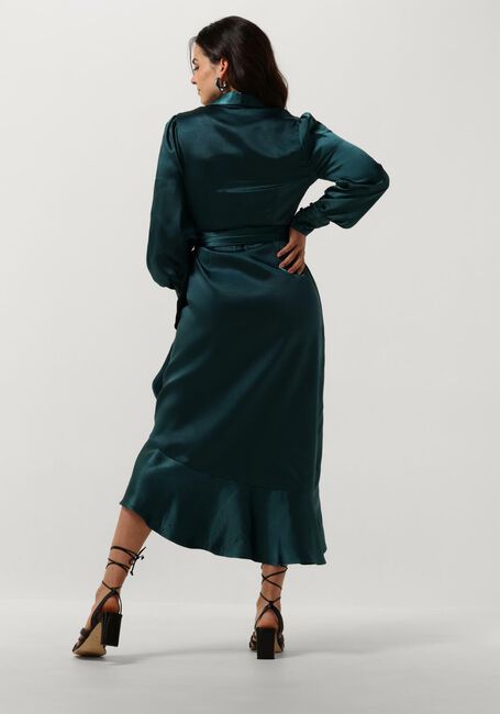 Blauwe NOTRE-V Midi jurk NV-DORISSA SATIN DRESS - large