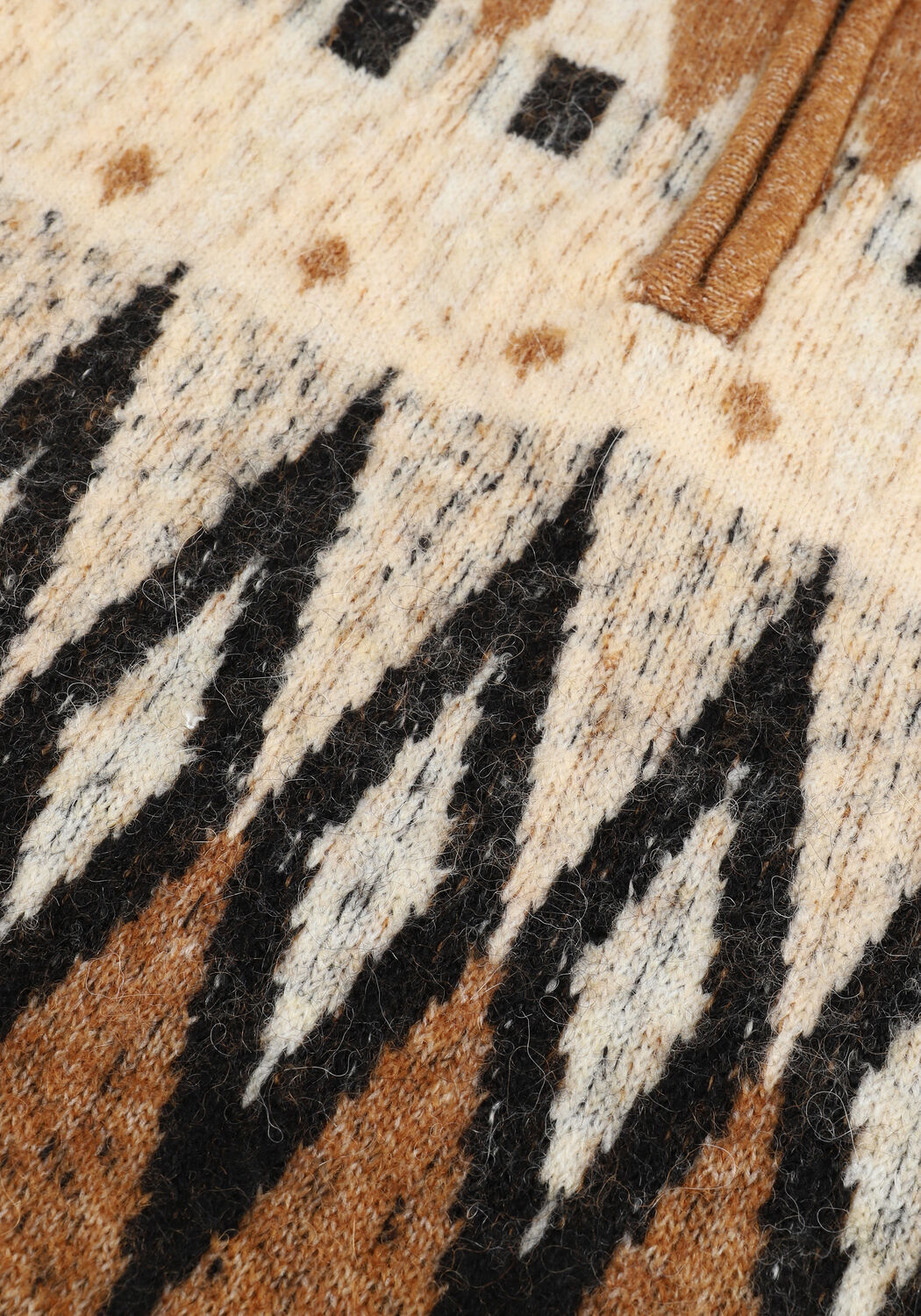 Bruine OBJECT Trui ISA L/S KNIT PULLOVER - large