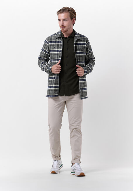 Grijze DSTREZZED Overshirt ZIPPED OVERSHIRT FANCY TARTAN - large