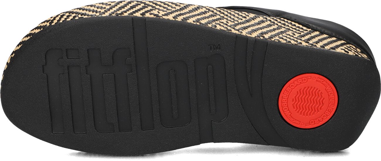 FitFlop Dames Slippers Lulu Lux Graphic Weave Toe-post - Zwart, foto 4