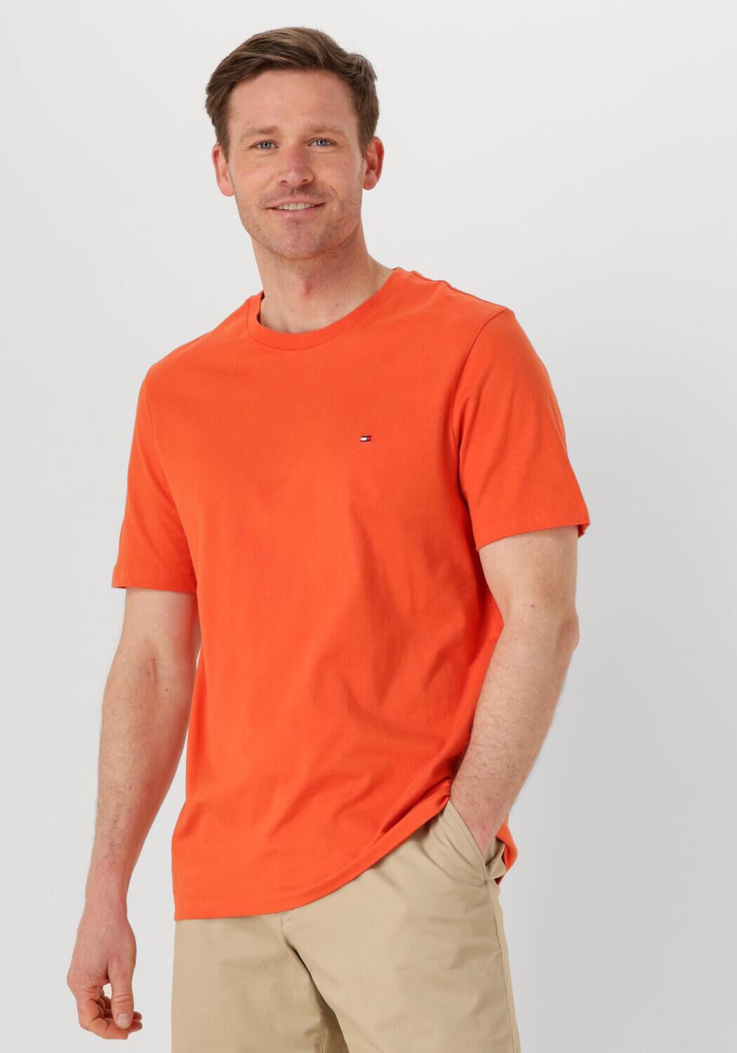 TOMMY HILFIGER Heren Polo's & T-shirts Ess Seasonal Reg Fit Solid Tee Oranje