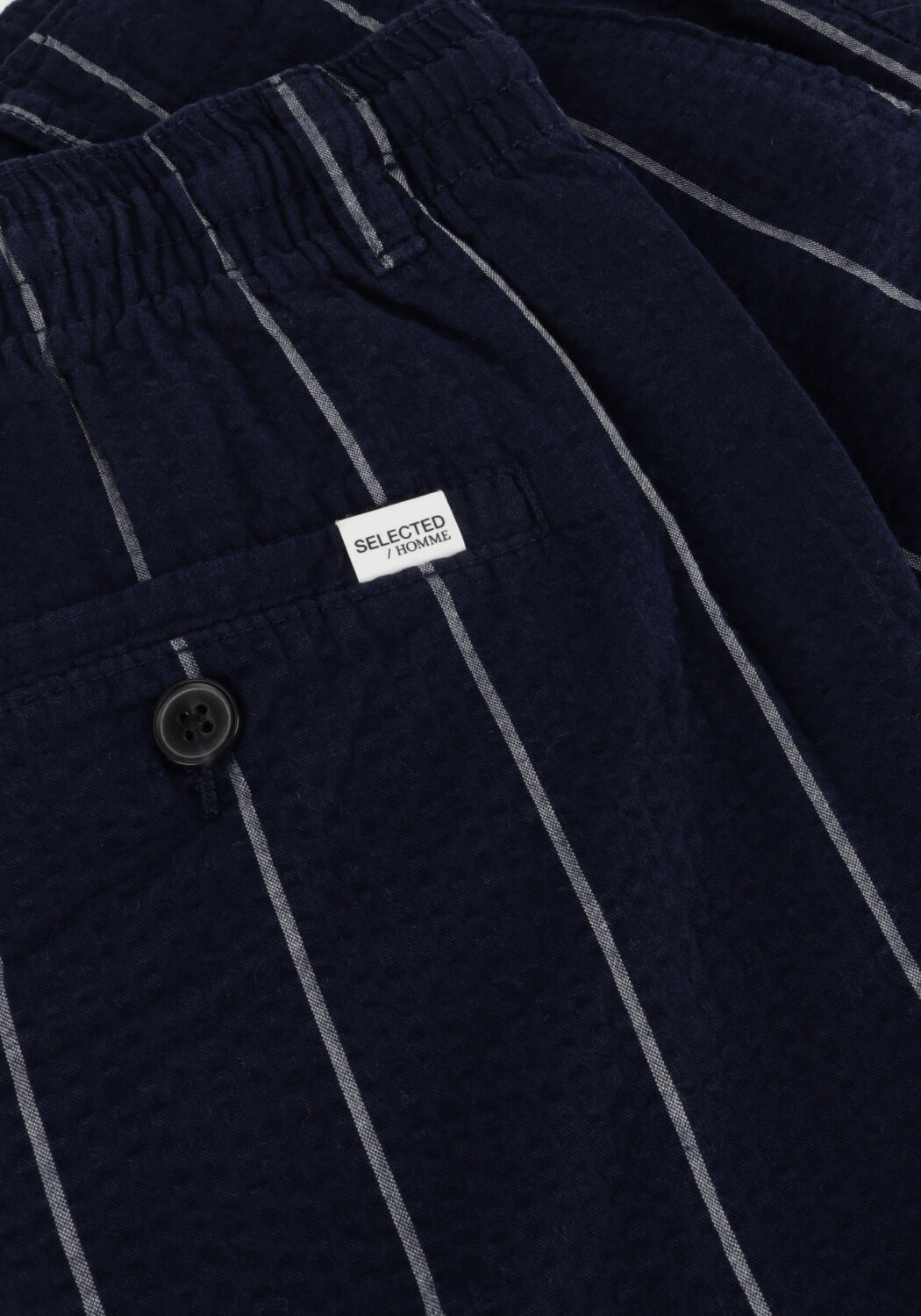 Donkerblauwe SELECTED MEN Korte broek SLHREGULAR-WEST SHORTS CAMP - large