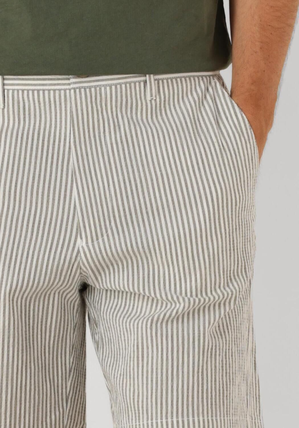 SELECTED HOMME Heren Broeken Slhregular-karl Seersucker Shorts Noos Wit