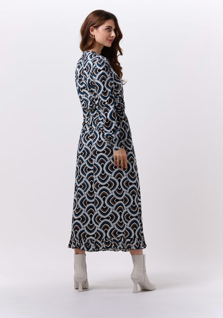 Blauwe DEA KUDIBAL Maxi jurk ADINA (V) - DRESS WITH RUFFLE DETAILS - large