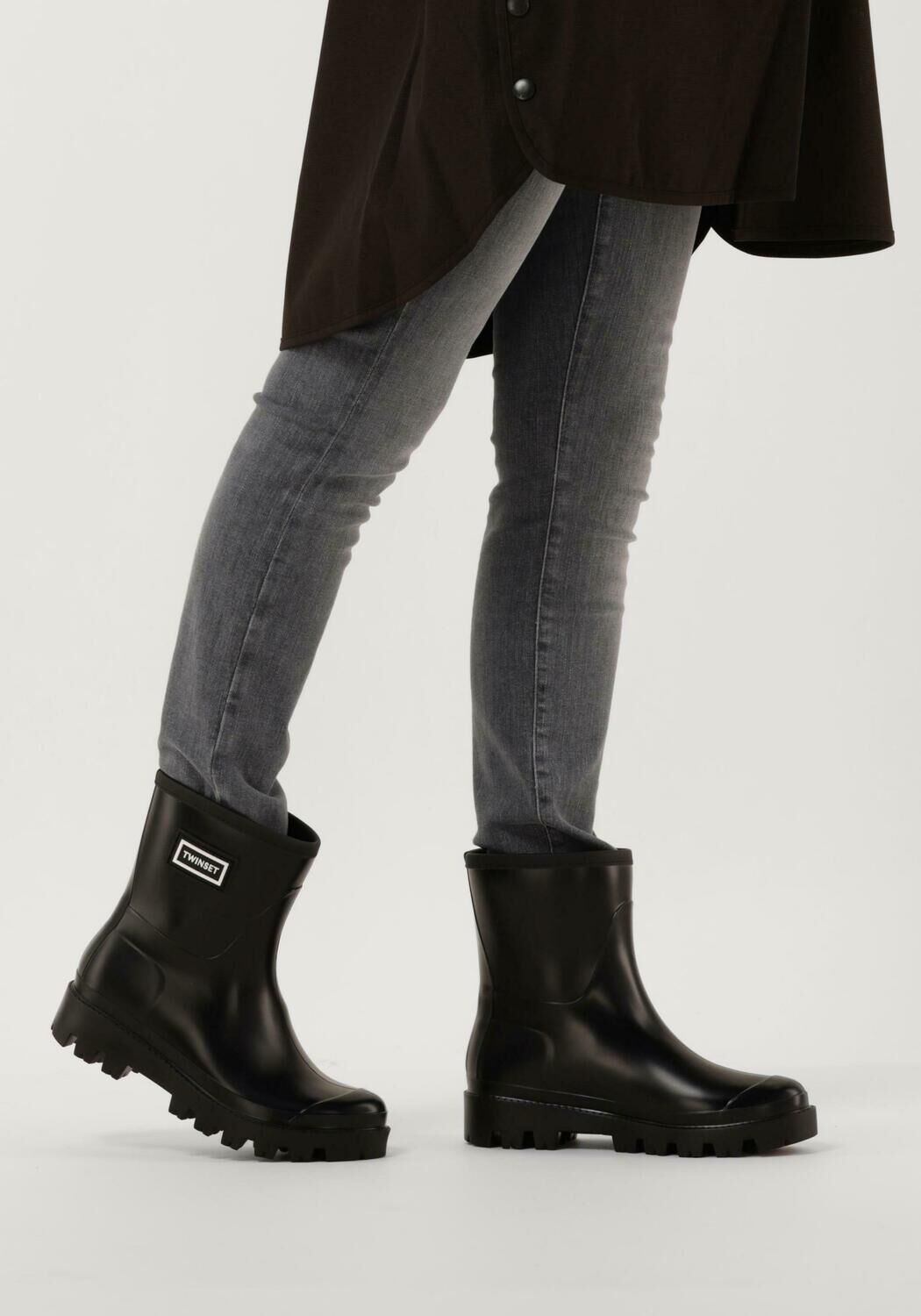Zwarte TWINSET MILANO Regenlaarzen 222TCP23A - large