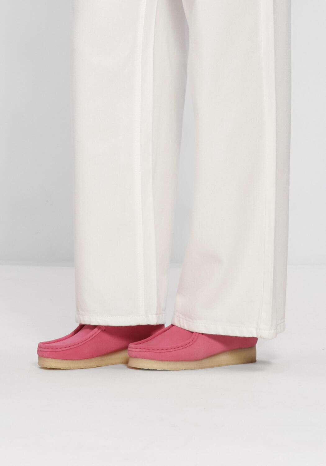 Roze CLARKS ORIGINALS Veterschoenen WALLABEE W - large