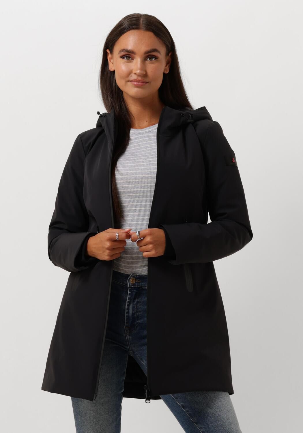 Peuterey Zwarte Gevoerde Isolatiejas Black Dames