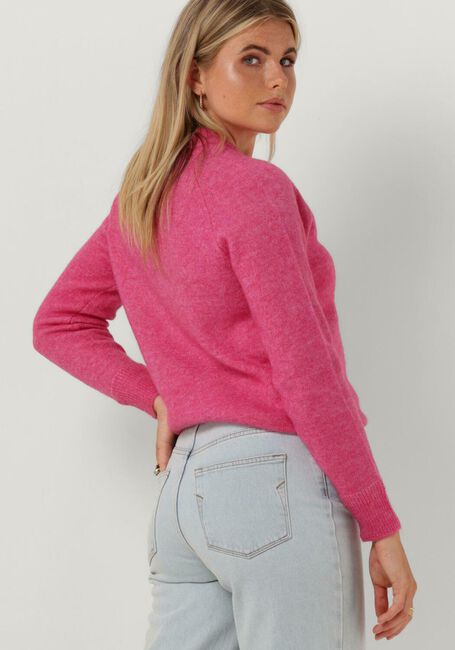 Fuchsia SELECTED FEMME Trui SLFLULU LS KNIT O-NECK B - large