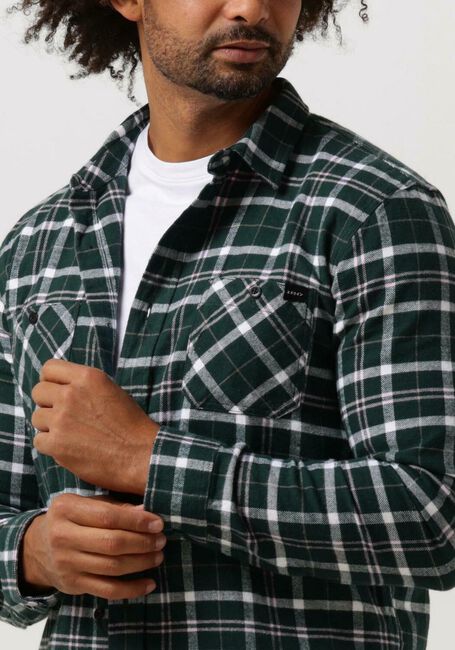 Groene EDWIN Overshirt LABOUR SHIRT LS HEAVY FLANNEL BRUSHED - large