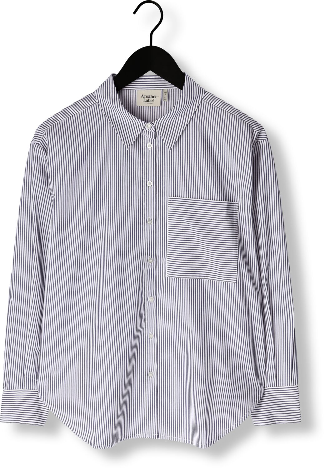 ANOTHER LABEL Dames Blouses Stella Shirt L s Blauw