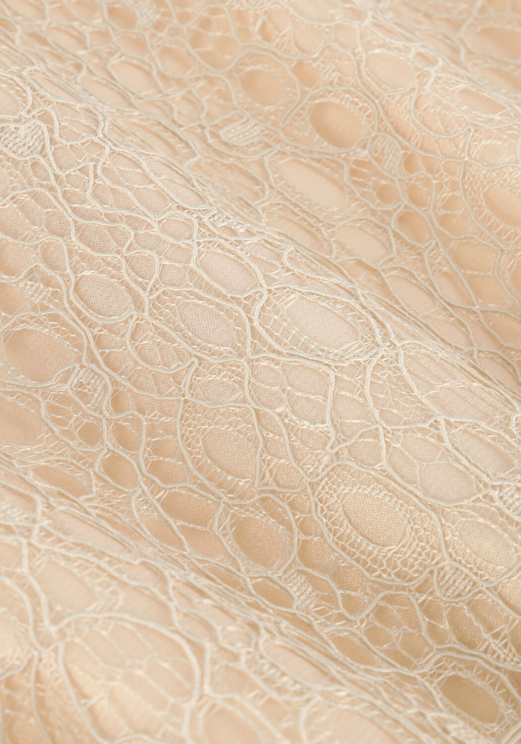 Ros&eacute;gouden NONO Mini jurk MAYKA GIRLS LACE DRESS LIGHT GOLD - large