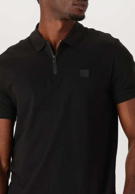 Zwarte BOSS ORANGE Polo PASSERZIP - large